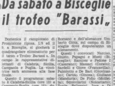 Competizione che � stata ospitata pi� di una volta in Puglia. Ad esempio nel 1975, quando le fasi eliminatorie si svolsero a Bisceglie e la fase finale a Martina Franca